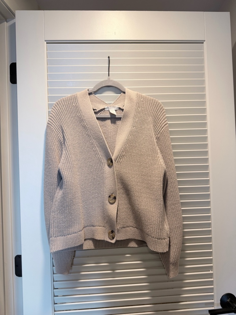 H&M Beige Button-Front Women's Cardigan